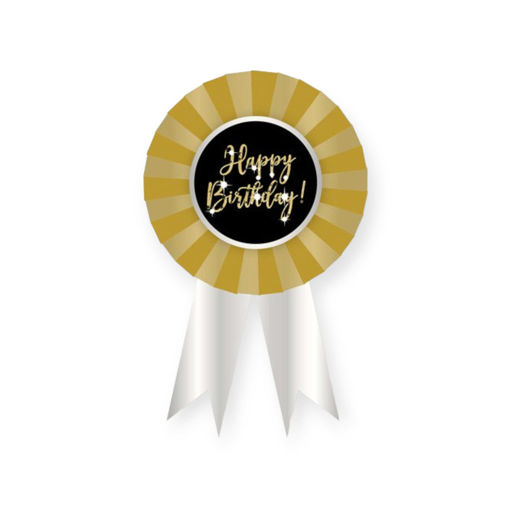 Picture of SPARKLIN ROSETTE HAPPY BIRTHDAY GOLD